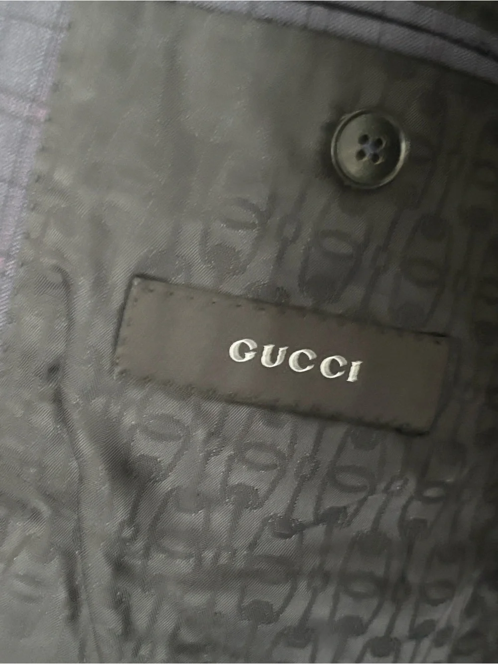 Gucci Men's Gray-Blue Plaid Two-Piece Suit make an offer